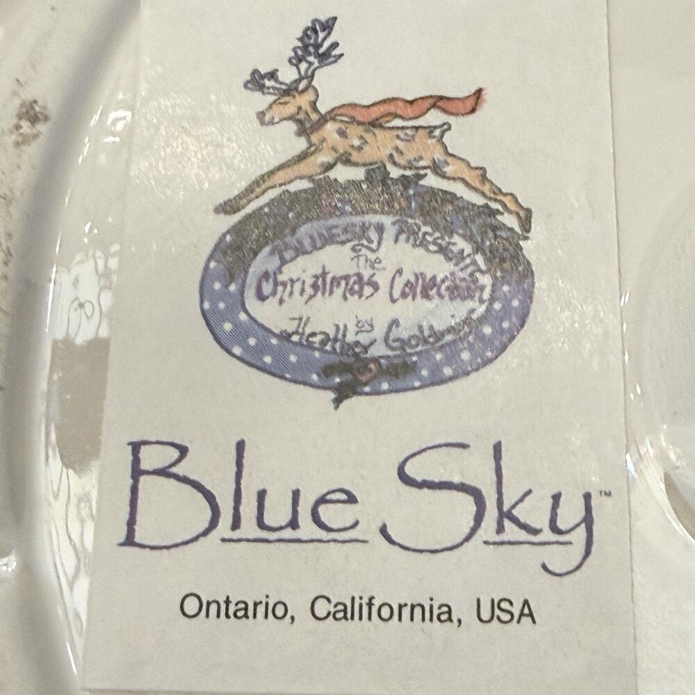 Pair (2) Blue Sky Clayworks Winter Snowflake Trivet Candle Base EUC - Picture 3 of 3